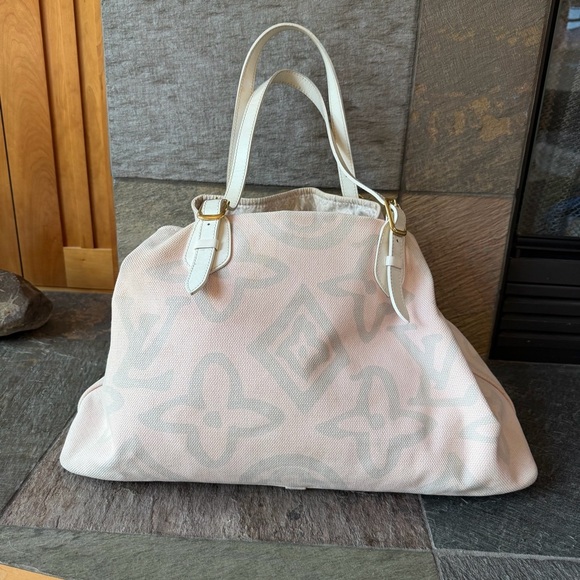 Louis Vuitton Marc Jacobs Monogram Tahitienne Cabas PM tote bag pink canvas 2008 - Picture 4 of 13